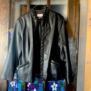 Ladies faux leather jacket